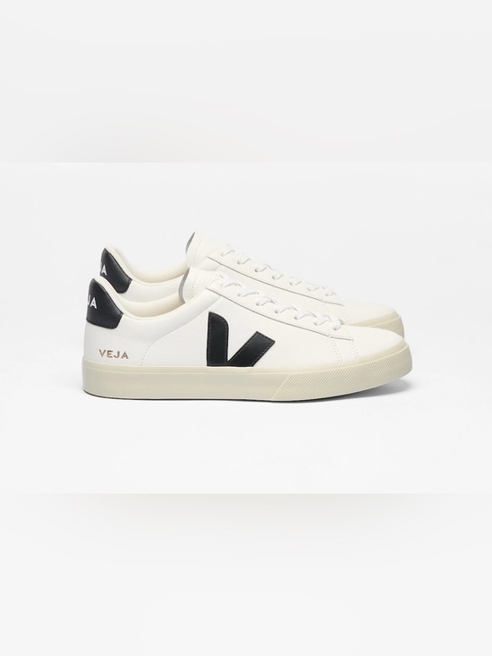 Veja Shoes - Veja Campo White Black Leather Sneackers size 8 Good Used Condition